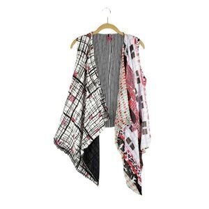 Save the Queen Vest Waterfall Scarf Patchwork Avant Garde Womens Size Small